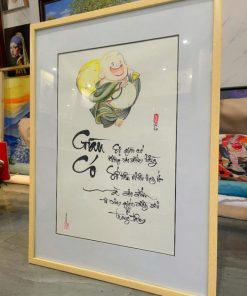 Tranh thư pháp hiện đại Giàu có: Sự giàu có không đo đếm bằng số tiền …