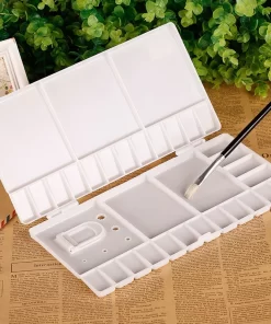 Khay Palette pha màu gấp gọn tiện lợi, đựng màu có nắp đậy tay cầm